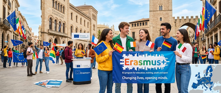 Imagen decorativa Cooperación Internacional Convocatoria Erasmus + Union Eropea hasta 2027