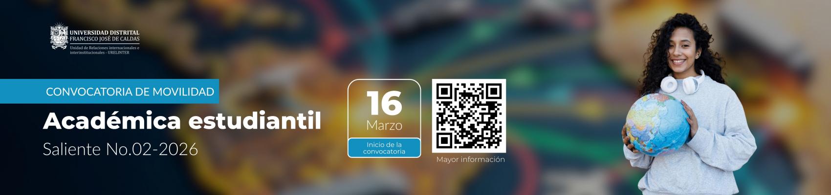 Convocatoria de Movilidad Estudiantil Saliente No.02-2026