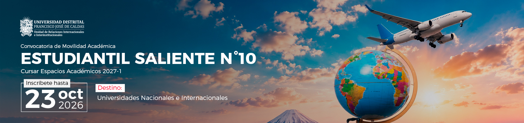 Convocatoria de Movilidad Académica Estudiantil Saliente No.10-2026